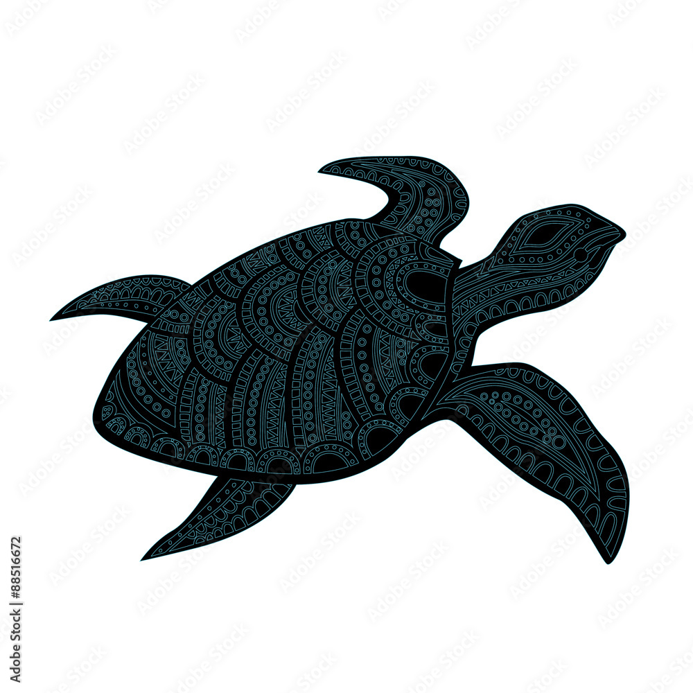 Fototapeta premium Stylized turtle. 