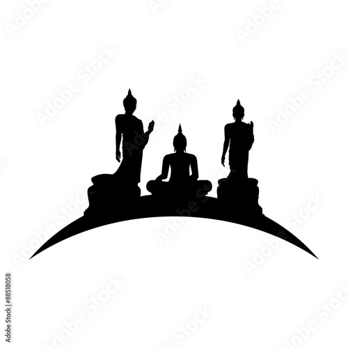 Silhouette of a Thai Buddha.