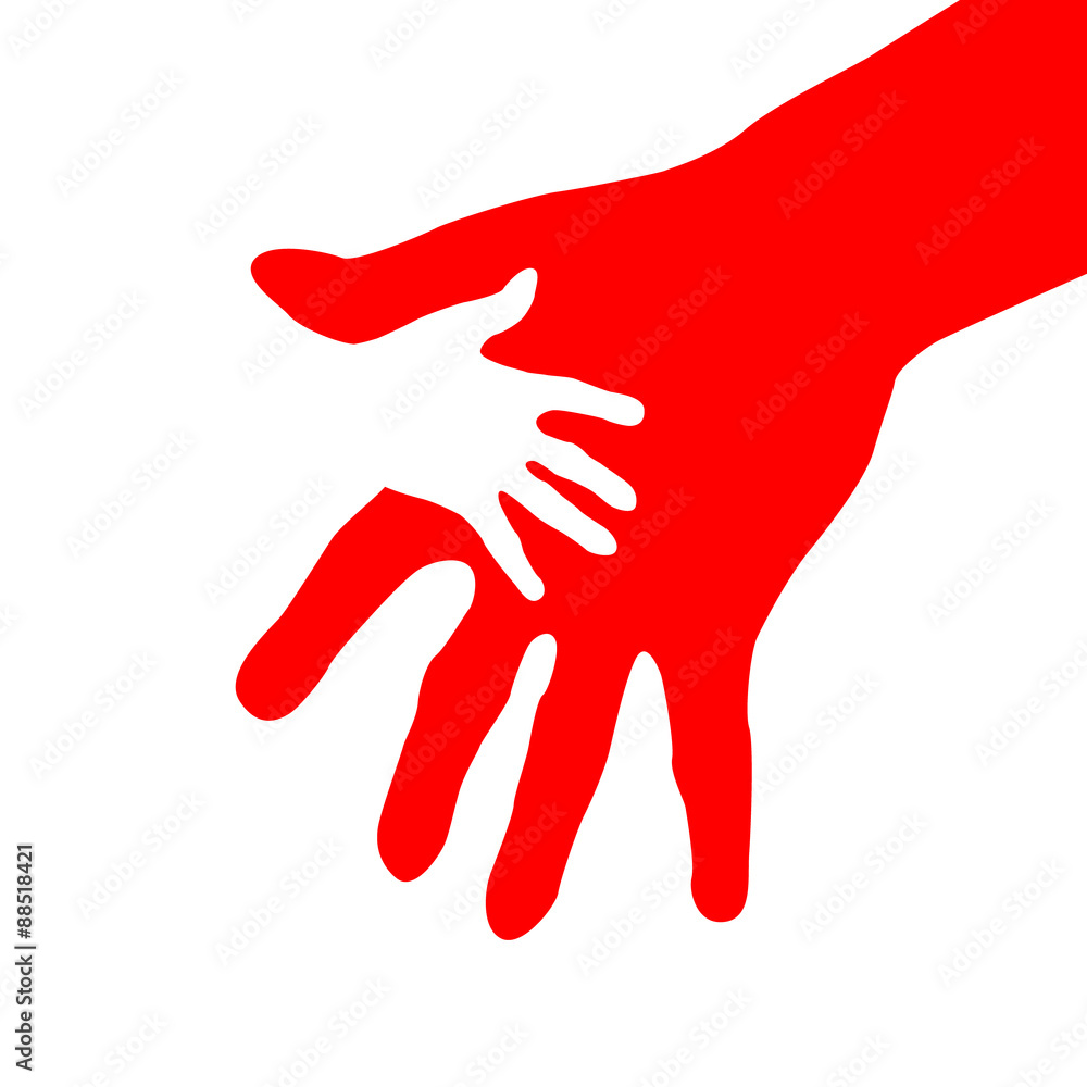 Helping hands. Abstract illustration for design. Helping hands. Abstract illustration for design.