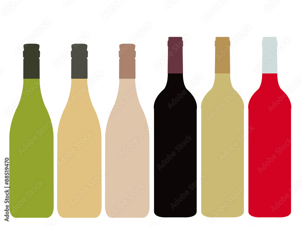 Different Kinds of Wine Bottles Without Labels Different Kinds of Wine Bottles Without Labels