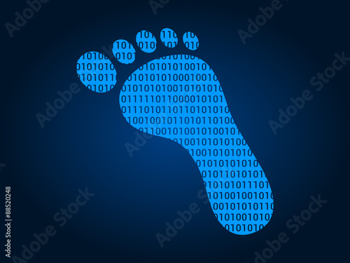 Digital footprint / foot print flat icon for apps and websites