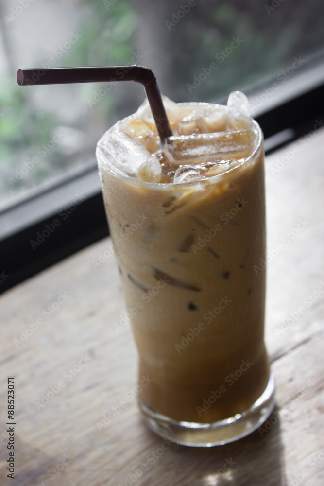Iced coffee. Iced coffee.