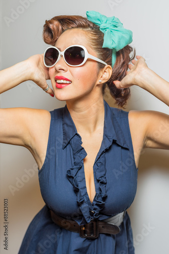 Female in classic vintage era style