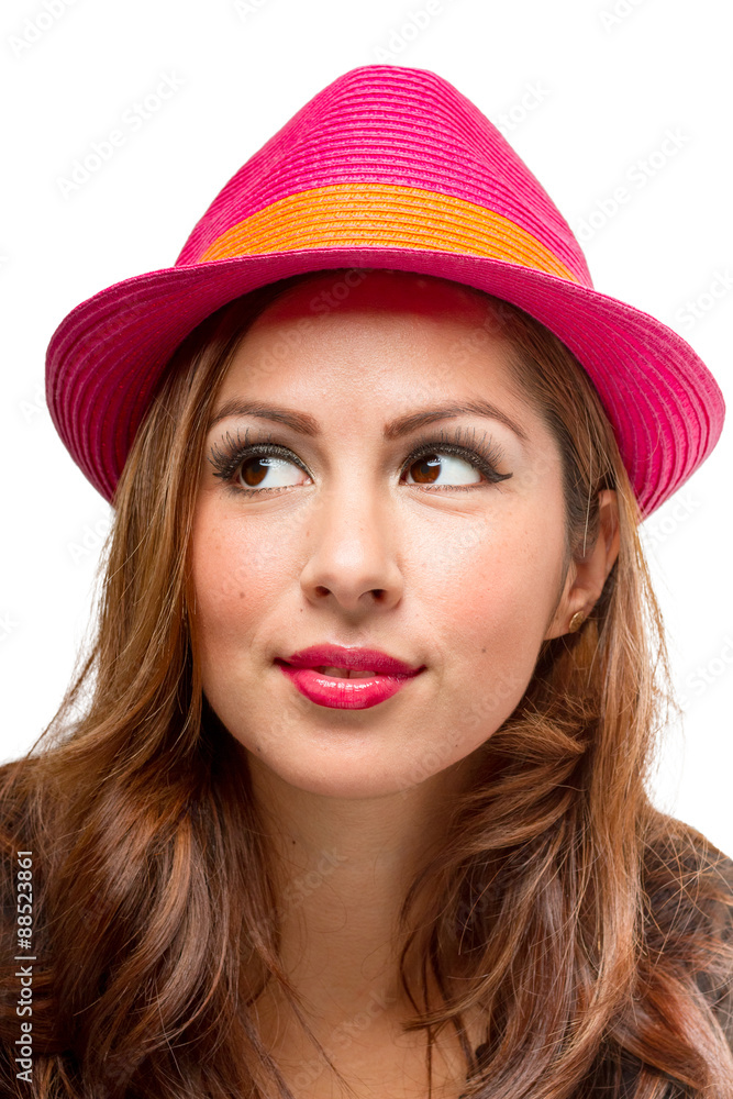 Fashionable Female in Fedora Hat Fashionable Female in Fedora Hat