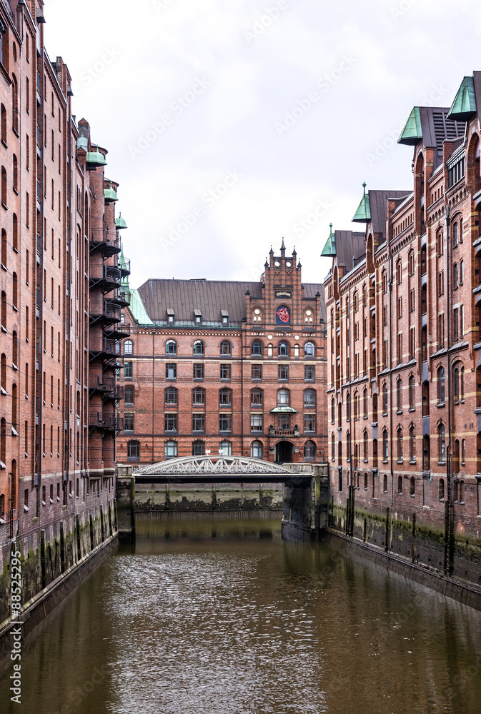 Hamburg, Germany. Old warehouse port district