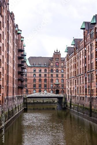 Hamburg, Germany. Old warehouse port district