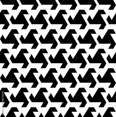 Black and white geometric seamless pattern, abstract background.