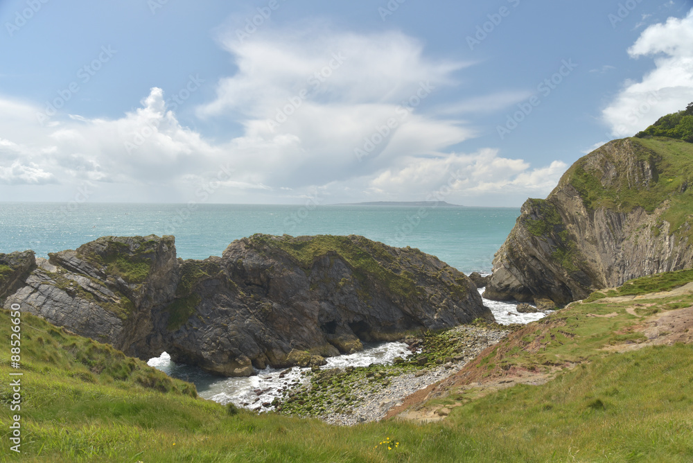 Stair Hole rock formation near Lulworth Cove in Dorset