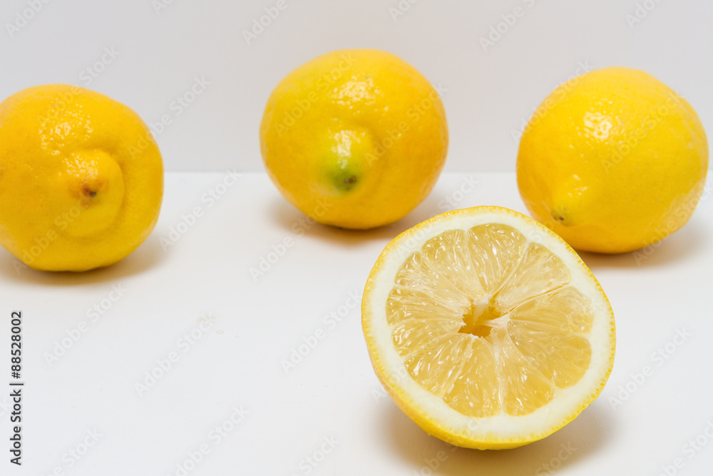 Lemon half on white background Lemon half on white background
