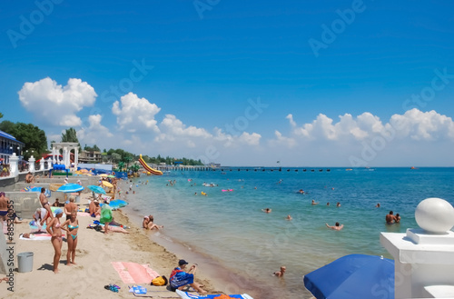 Beach in Evpatoria(Yevpatoriya). Crimea