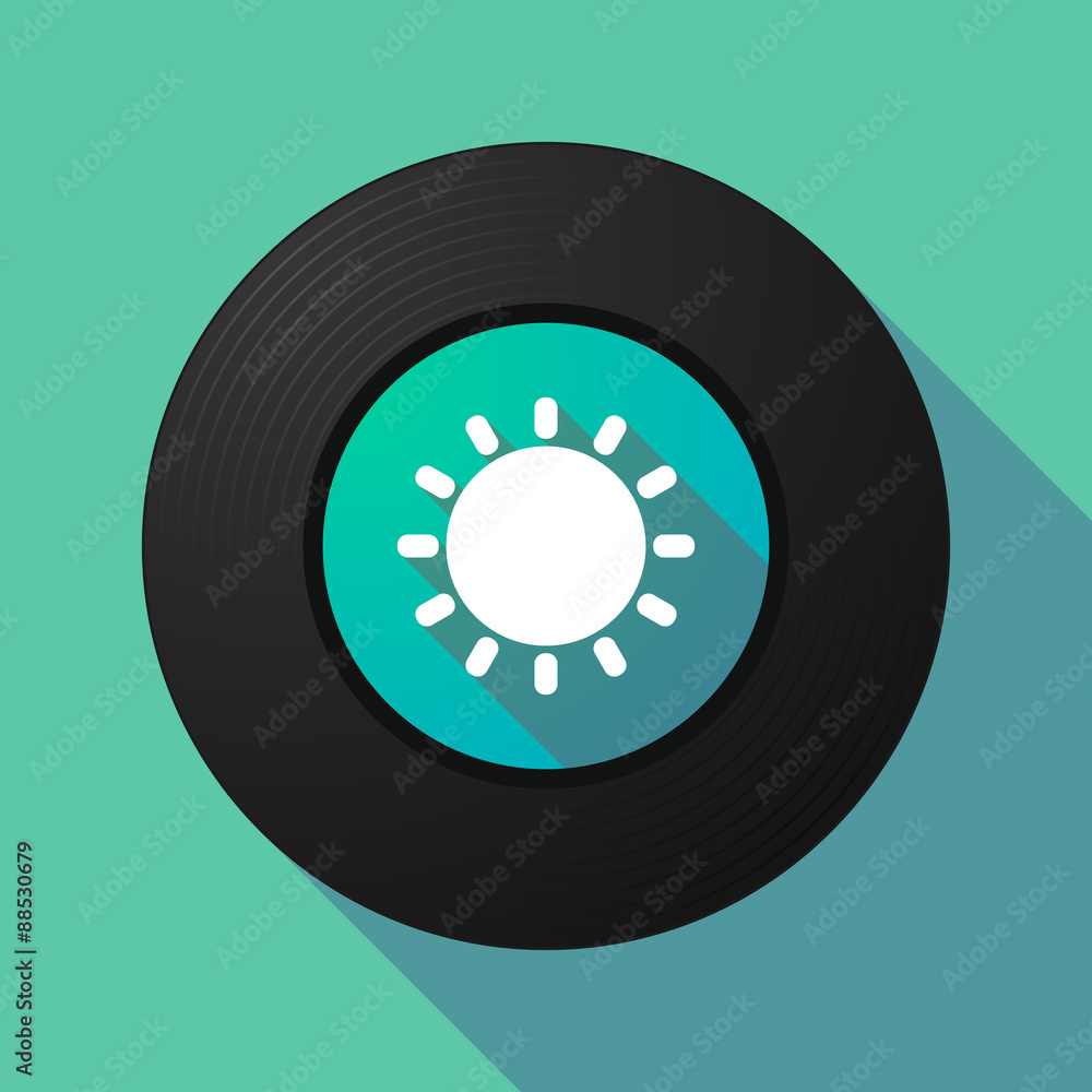 Vinyl record with a sun Vinyl record with a sun