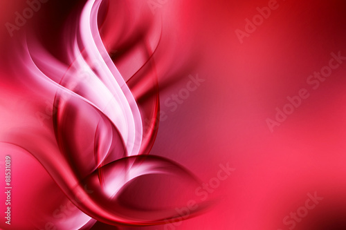 abstract art red waves background