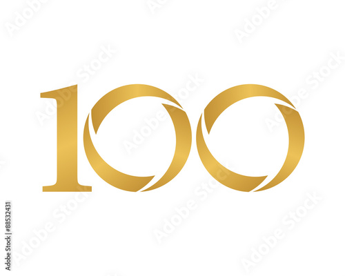 golden ring logo number 100