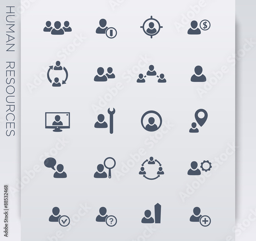 Personnel management, human resources, hrm icons, vector illustration, eps10, easy to edit