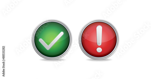 Tick &amp; Alert Icon - Illustration