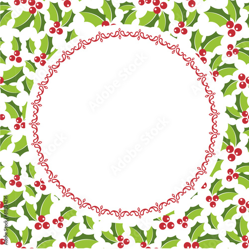 Weihnachtlicher Hintergrund mit Stechpalmen