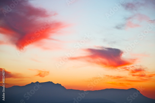 mountain in morocco africa   sunrise © lkpro