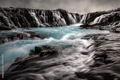 Bruarfoss waterfall in Iceland