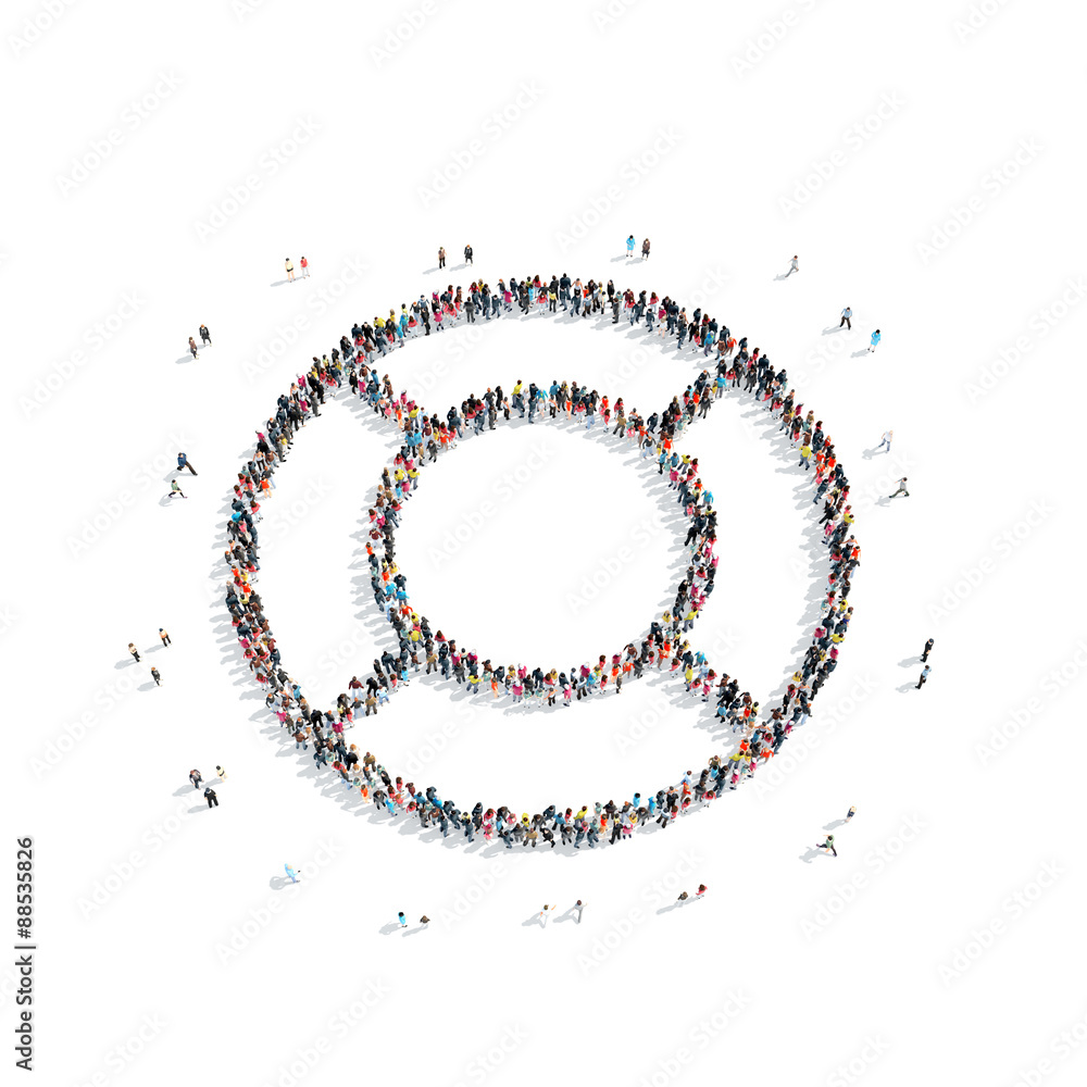 people in the shape of a life buoy, rescue people in the shape of a life buoy, rescue