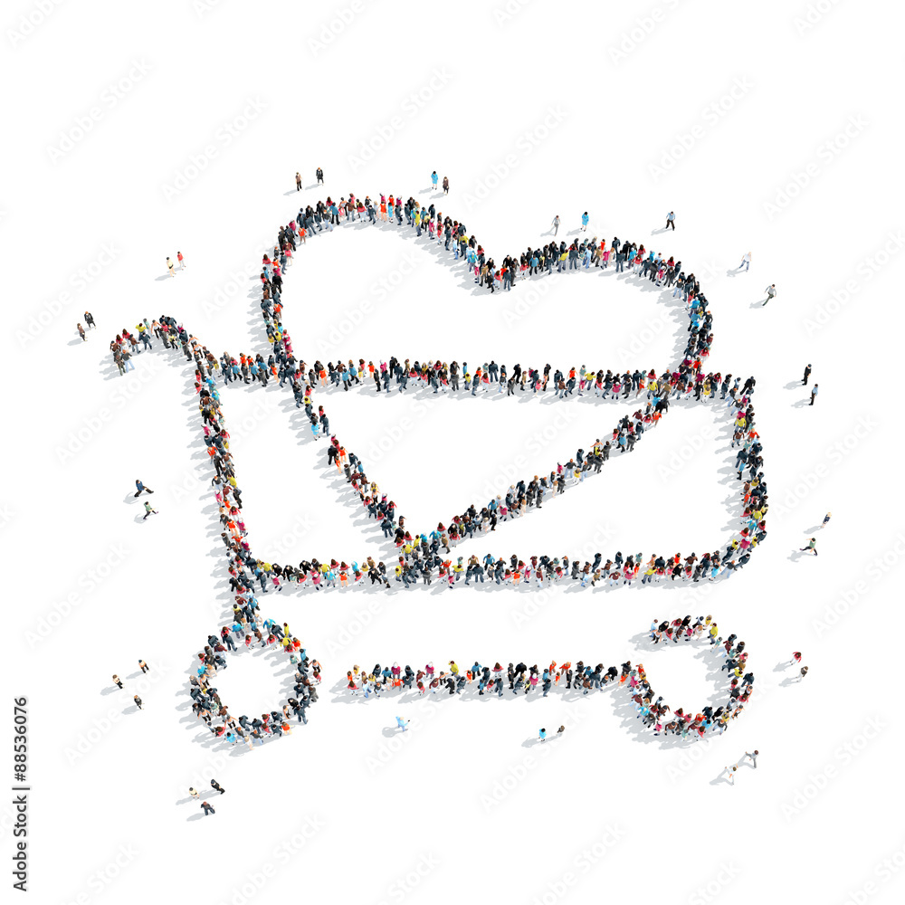 people in the shape of heart . people in the shape of heart .