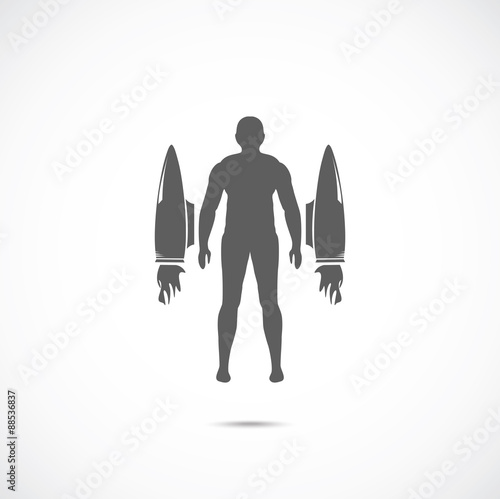 Human with jet engines