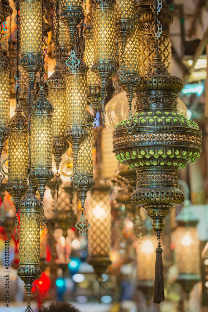 Mosaic Ottoman lamps from Grand Bazaar