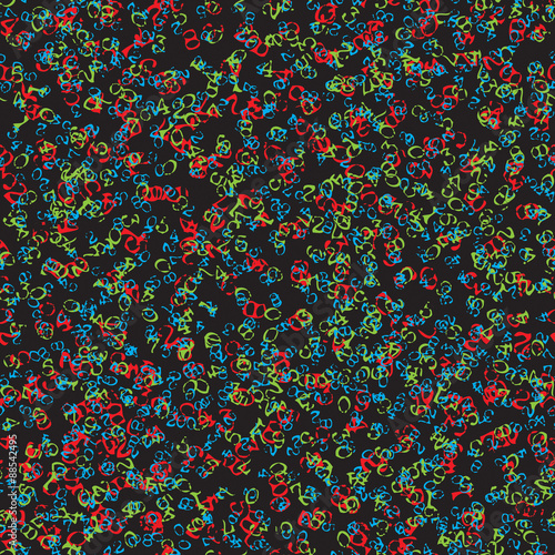 Seamless numbers pattern vector illustration.