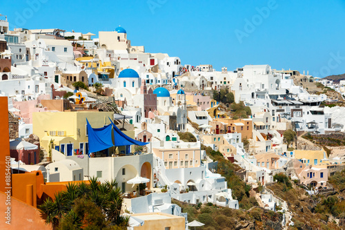 View on the south part of Oia town, Santorini