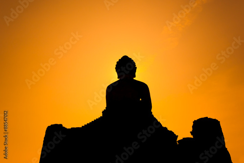 Sunset and Buddha.