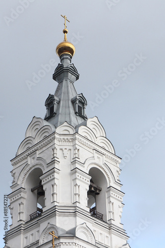 Holy Trinity monastery St. Stefanie against the sky with clouds,Russia, Perm
 photo