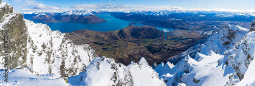 aerial view of Frankton and Lake WakatipuQueenstown, New Zealand photo