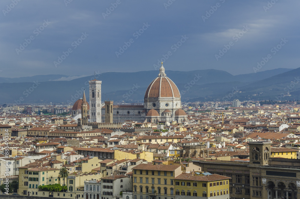 Cathedral and city view of Florence, Italy