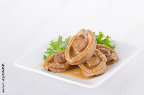 Abalones. Chinese cuisine abalone on background.