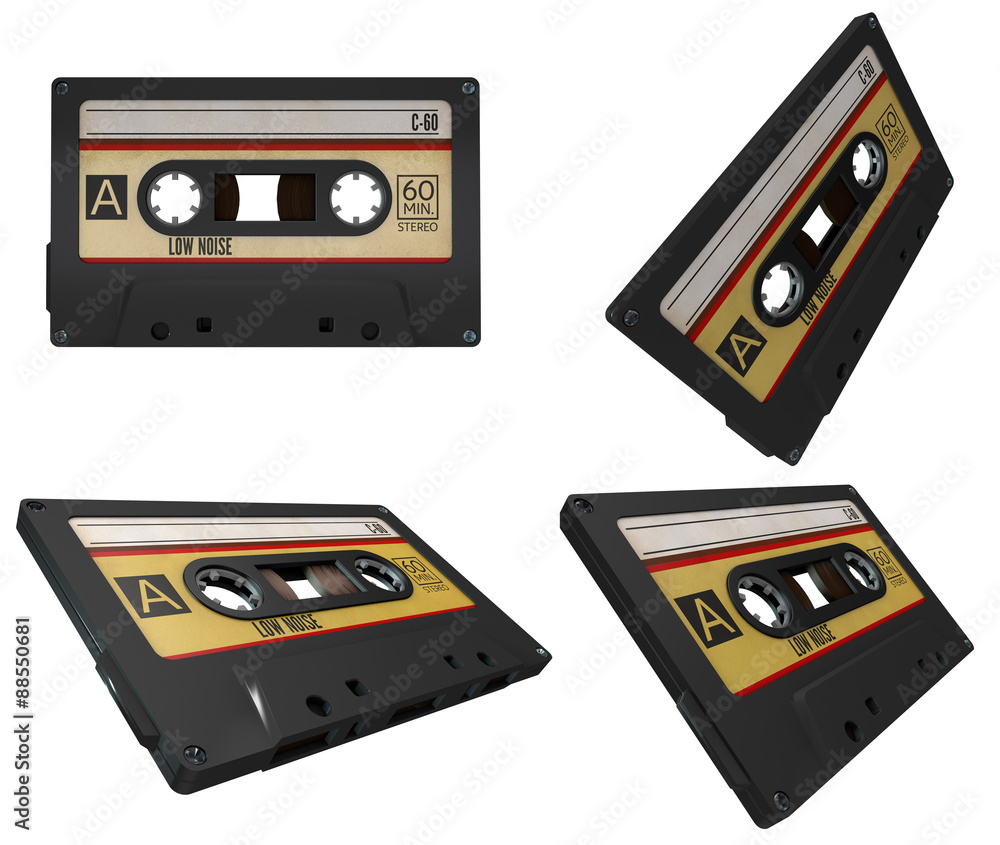 Fototapeta premium Four audio cassettes