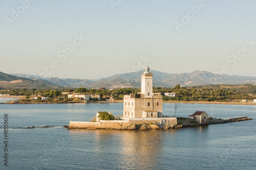 Olbia, Stadt, Hafeneinfahrt, Hafen, Hafenstadt, Fährhafen, Leuchtturm, Sommer, Sommerferien, Insel, Mittelmeer, Sardinien, Italien photo