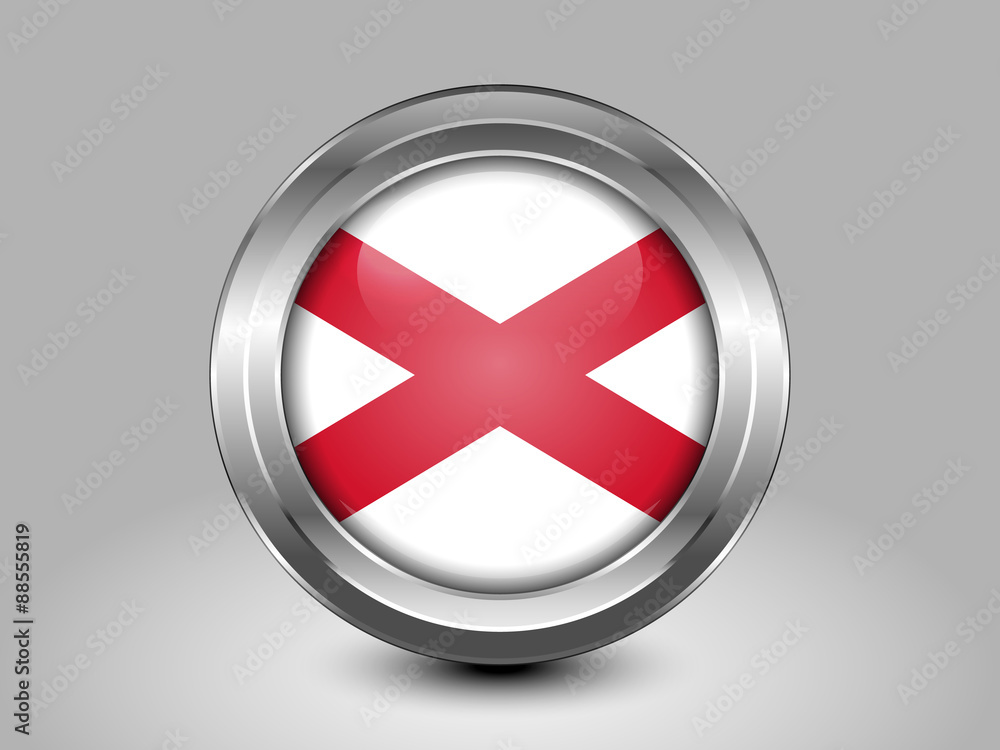 Flag of Ireland. Metal Round Icon Flag of Ireland. Metal Round Icon