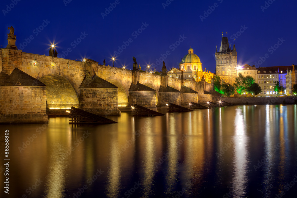 Charles Bridge at Night Prague
