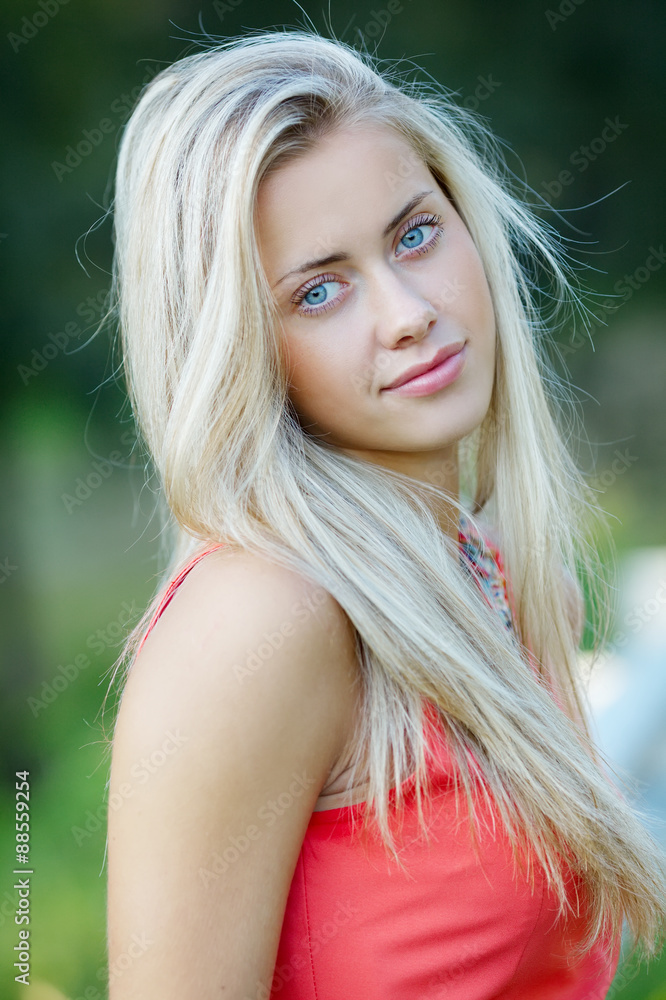 Naklejka premium beautiful girl sensual portrait