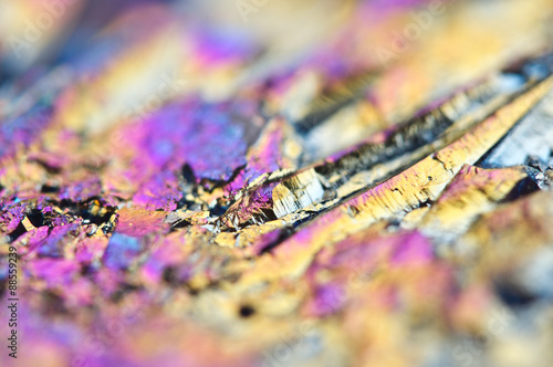 Thin layer of the titan on a quartz surface Macro