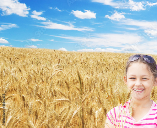 girl and a wheat field