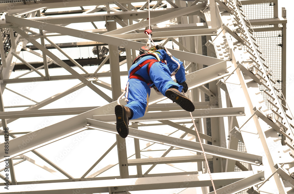 Mannrettung am Mast / Klettern Mannrettung am Mast / Klettern
