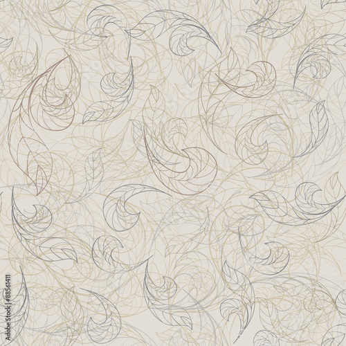 Floral seamless pattern. Lacy leaves background. Floral seamless texture.