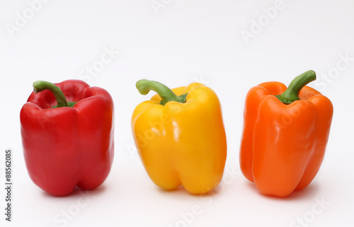 Bell peppers isolated on a white background 