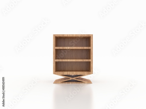 Fototapeta Naklejka Na Ścianę i Meble -  3d wood steel cabinet, store, clothing, shoe