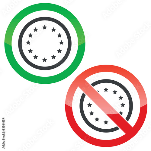 European Union permission signs