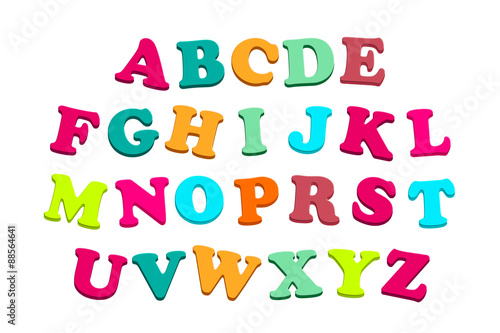 Alphabet with Colorful Letters