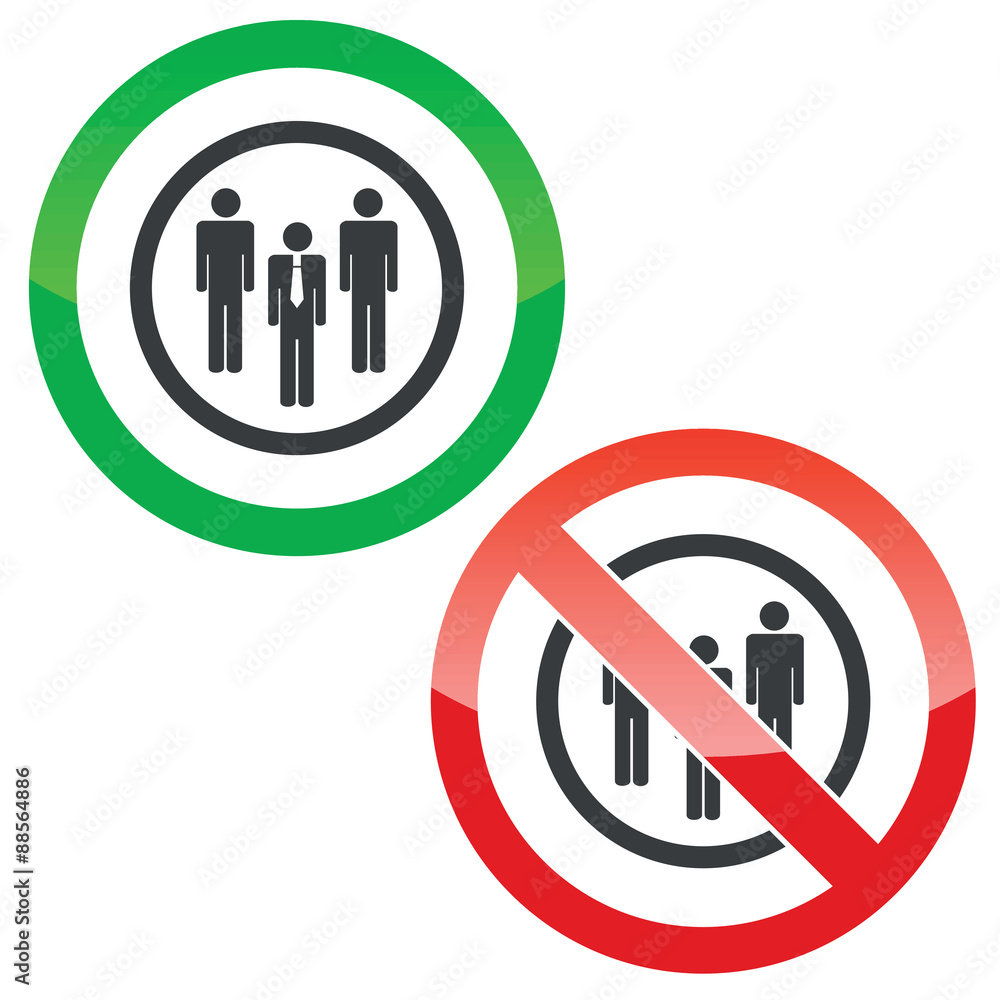 Work group permission signs Work group permission signs