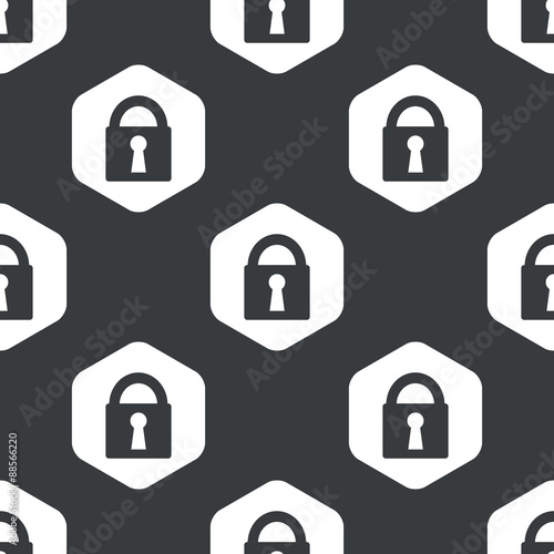 Black hexagon locked pattern