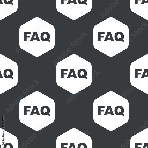Black hexagon FAQ pattern