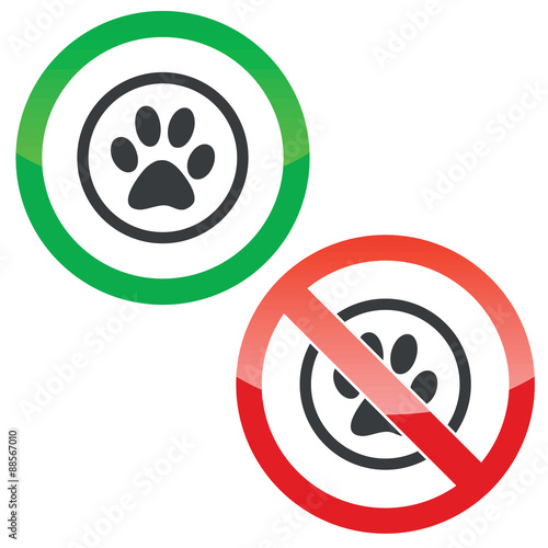 Animal permission signs